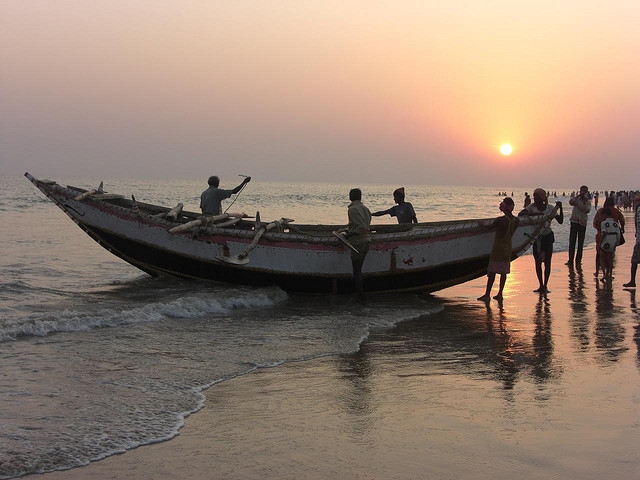 Image Name - puri beach orissa india