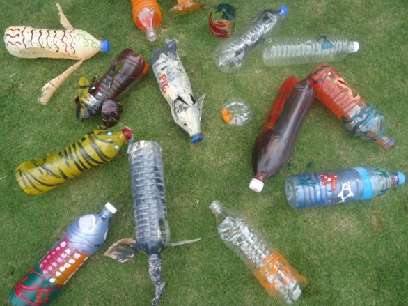 eco art plastic bottle ideas-recycling ideas