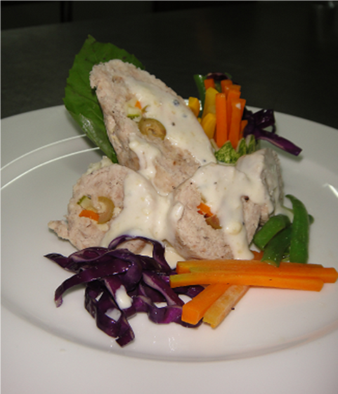 Turkey Roulade with Herbed Cheese Sauce Recipe