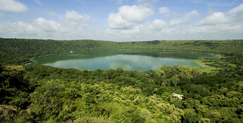 Image - lonar crater lake in buldhana maharashtra