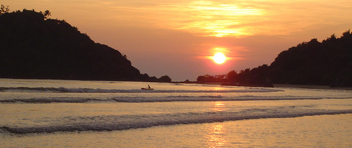 Sunset view of Palolem Beach Goa