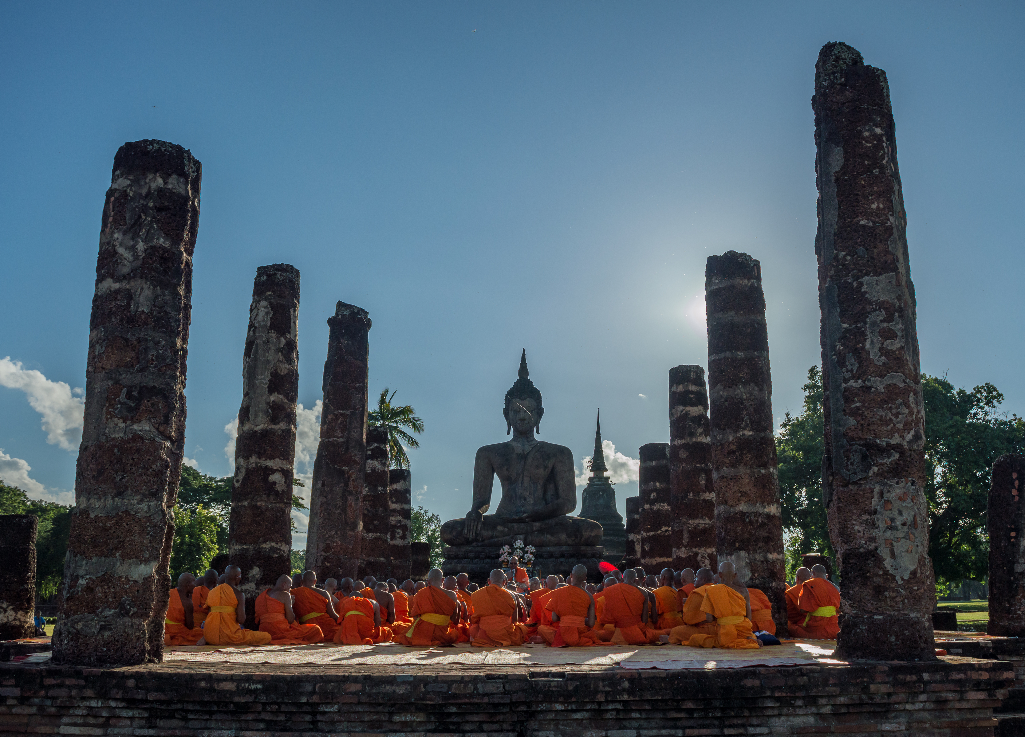 Buddhist Monks on Buddh Purnima